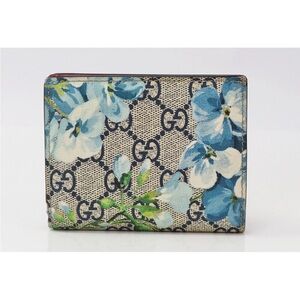 Gucci Beige and Blue Floral Women's Wallet